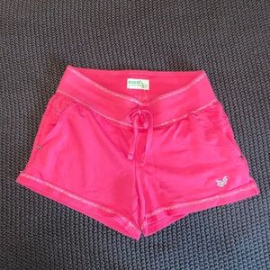 pink tie shorts